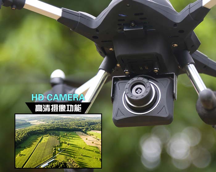 کوادکوپتر W606-2 از یک دوربین با کیفیت 720 پیکسل HD بهره میبرد
